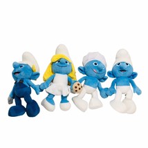 The Smurfs Peyo Blue Plush Lot of (4) Dolls 10&quot; 2013 EUC - £26.47 GBP