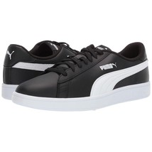 PUMA Smash V2 Men&#39; Size 9.5 Leather Sneaker Court Shoe, Black - £23.56 GBP