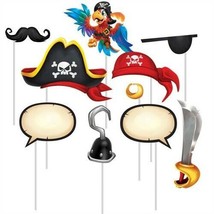 Pirate Treasure Photo Booth Props 10 Pack Paper Boy Kids Birthday Decora... - £16.77 GBP