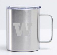 University of Washington Huskies NCAA Laser Logo Stainless Steel Mug - £15.84 GBP
