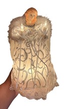 Kurt Adler Illuminated Angel Tree Topper With Feathered Wings &amp; Beaded Gown - $18.00