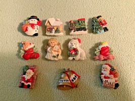 Vintage Painted Christmas Button Covers Set of 11 - £35.17 GBP