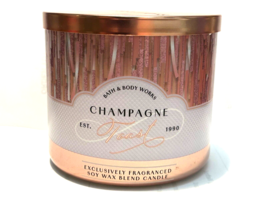 CHAMPAGNE TOAST Bath &amp; Body Works 3 Wick Candle  14.5OZ  NEW - $24.26