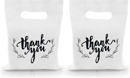 KEEPARTY 100 PCS Small Thank You Merchandise Bags Plastic Goodie Bags Pa... - £10.27 GBP