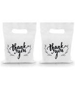KEEPARTY 100 PCS Small Thank You Merchandise Bags Plastic Goodie Bags Pa... - £10.12 GBP