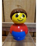 Lego Primo Vintage Duplo People Figure Boy Red Blue Retired Vintage Coll... - $311.55 MXN