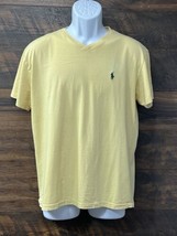 Polo Ralph Lauren Shirt Mens Small V Neck Green Pony Cotton Short Sleeve... - $11.73