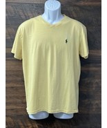 Polo Ralph Lauren Shirt Mens Small V Neck Green Pony Cotton Short Sleeve... - $11.73