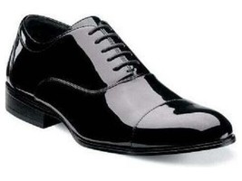 Stacy Adams Mens Tuxedo Shoes Gala Black Patent Leather lace up 24998-004 - £53.08 GBP