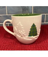 Starbucks 2006 Holiday Christmas Winter Embossed 3D Trees Snow Coffee Te... - $360.19 MXN