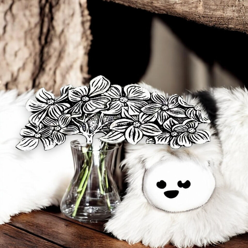 &quot;Handcrafted Dogwood Flower Hair Barrette – Unique Floral Hair Accessory&quot; - $20.99