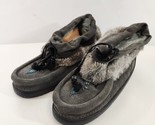 Manitobah Mukluks Waterproof Keewatin Fur Beaded Boots Size Ladies 9 Gra... - $96.57