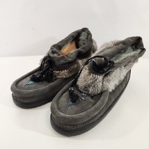 Manitobah Mukluks Waterproof Keewatin Fur Beaded Boots Size Ladies 9 Gra... - £75.93 GBP