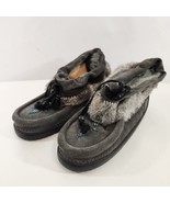 Manitobah Mukluks Waterproof Keewatin Fur Beaded Boots Size Ladies 9 Gra... - £75.86 GBP
