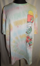 Plus Size 4X Tie Dye MTV Music Palm/Floral Graphic T-Shirt, NWT - £21.72 GBP