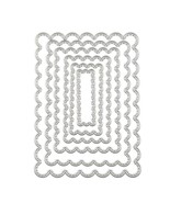 6pcs/set Wave edge Rectangle Metal die cut Stitched carbon steel cutting... - $165.35 MXN