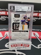 Cris Carter 2010 National Treasures Game PRIME Worn Jersey Patch /50 BGS 9 - £88.49 GBP