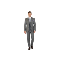 Men's Apollo King 3 piece Vested Business Suit Vested SL203 Gray Textured image 13