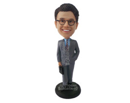 Custom Bobblehead Gentleman In His Formal Attire With One Hand In The Pocket - C - £69.62 GBP