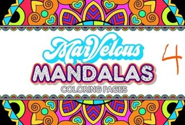 25 MARVELOUS MANDALA Coloring Pages Adult Coloring Book Vol 4; Mindfulness, Medi - £0.80 GBP