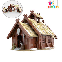 Viking Mead Hall DIY Model Building Blocks Set Village MOC Bricks Toys DIY Gift - £73.17 GBP