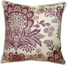 Rustic Floral Purple 20x20 Throw Pillow, Complete with Pillow Insert - $52.45