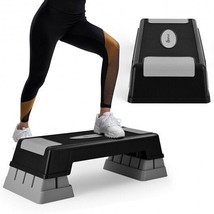 Aerobic Exercise Stepper Trainer with Adjustable Height 5 Inch- 7 Inch- 9 Inch-G - €94,66 EUR