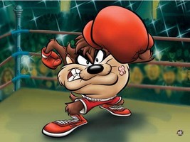 Warner Bros. &quot;KNOCKOUT TAZ&quot; Tazmanian Devil Boxing Ring Animation Giclee Gift - £196.13 GBP