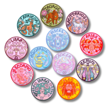 Zodiac Sign Embroidery Patch | Astrology Signs Iron On Patches For Clothes Backp - £9.36 GBP
