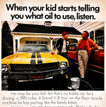 1970 Quaker State Motor Oil Advertisement Vintage Automobilia Penn Crude... - $464.13 MXN