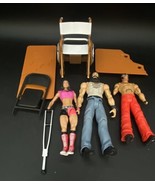 Wrestling Wheelchair Crutch 3 Figures PARTS ONLY READ - €17,18 EUR