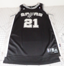 VTG San Antonio Spurs Tim Duncan Adidas Swingman Jersey Black Size 2XL +2 Sewn - $84.11