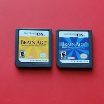 Nintendo DS Lot 2 Brain Age 1 &amp; 2 Games Train Your Brain in Minutes a Day &amp; More - £8.84 GBP