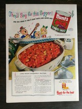 Vintage 1952 Hunt&#39;s Tomato Sauce Full Page Original Ad 721 - £5.22 GBP