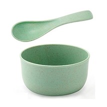 Unbreakable Eco Friendly Healthy Wheat Straw Dinner Party Home Bowl Set with Spo - £8.74 GBP