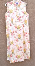 Pine Cone Hill Mandarin Night Dress, Floral, 100% Cotton, Large, Sleeveless - $58.00