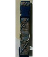 Bond &amp; Co. Tan &amp; Blue Plaid Tweed Dog Collar, Medium By: Bond &amp; Co - $10.88