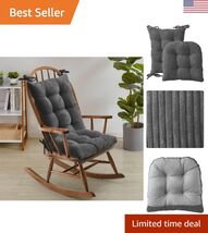 Luxurious Velvet Chair Cushion Set - Tufted Design, Machine Washable, Pa... - $77.70