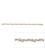 14K WOMENS GOLD OVER STERLING SILVER DIAMOND HEART ANKLE BRACELET ANKLET - £198.10 GBP