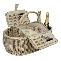 Boat Shaped Fitted Wicker Picnic Basket - £83.13 GBP+