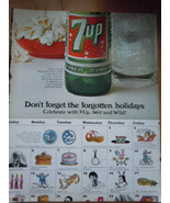 7-UP Don’t Forget The Forgotten Holidays Print Magazine Advertisement  1967 - $10.96 CAD