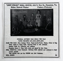 1961 Just Folks Doll House Antique Shop Advertisement Virginia Staunton ... - $372.61 MXN