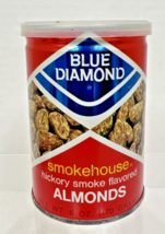 Vintage Blue Diamond Smokehouse Hickory Smoke Almonds Metal Tin Can 3 3/... - $12.38