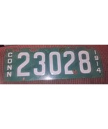 CONNECTICUT LICENSE PLATE-Porcelain-1914-#23028 - $121.54