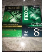 2 Maxell T-160 NEW SEALED Blank VHS Video Cassette Tapes 8 Hour High Qua... - €20,71 EUR
