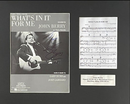 John Berry signed What&#39;s In It For Me Original Sheet Music Custom Matted 16x20-  - £38.32 GBP