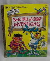 Vintage The Sesame Street Bert&#39;s Hall Of Great Inventions Golden Book 1972 - £11.85 GBP