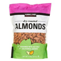 Kirkland Signature Dry Roasted Almonds Seasoned with Sea Salt 2.5 LB 40o... - $18.80