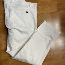 Tommy Hilfiger Boyfriend Straight Leg Womens 14 Y2K White Crop Jeans - £9.47 GBP