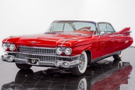 1959 Cadillac Eldorado red | 24x36 inch POSTER | vintage classic car - £17.53 GBP